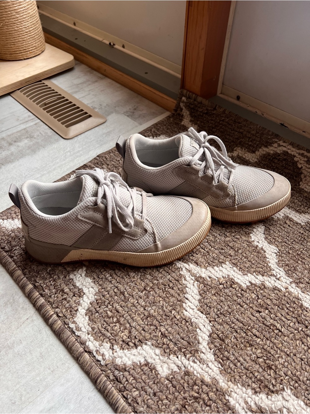 Sorel Women's Taupe Lace-Up Waterproof Sneakers